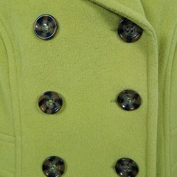 St. Johns Bay Womans Green Peacoat Chico Size Small - Picture 6 of 7